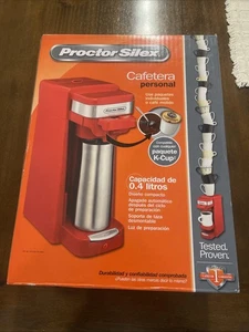 Proctor Silex FlexBrew Single Serve Pack or Ground Coffee Maker, Red Sealed - Picture 1 of 4