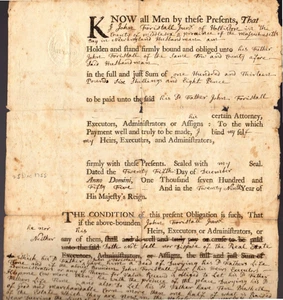 US EN RELIEVE INGRESOS RM 2 - PRECURSOR TO A LIVING TESTAMENTO-FECHADO 25/12/1755 - Imagen 1 de 4