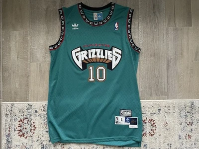 Camiseta deportiva Mike Bibby vintage de los Vancouver Grizzlies para hombre grande verde azulado NBA Adidas Foto 1 de 4