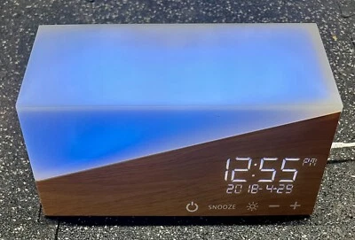 Sound And Light Therapy Bluetooth Alarm Clock Sharper Image Multiple Colors - Image 1 of 4