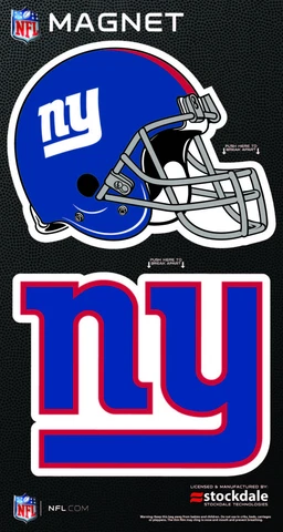 NFL Football Stockdale Magnet New York Giants Die Cut Magnet 2 Pack NEW Cover