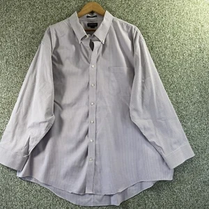 Lands End Hemd Herren 20 35 rot Tattersall Karo Supima bügelfrei Pinpoint Büro - Bild 1 von 7