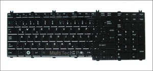 Orig. Laptop Tastatur DE Toshiba Qosmio X300 X305 Schwarz glänzend DE-Händler - Bild 1 von 2