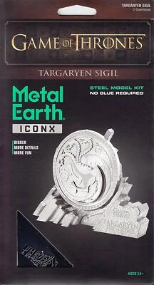 Fascinations Metal Earth ICONX Game of Thrones TARGARYEN SIGIL Model Kit ICX120 - Image 1 of 4