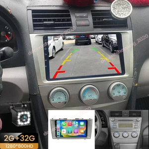 For Toyota Camry 2007-2011 Android 13 Apple CarPlay Car Stereo Radio GPS +Camera - Picture 1 of 16