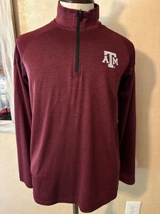 Texas A&M Aggies Long Sleeve 1/4 Zip Large Size - Picture 1 of 5