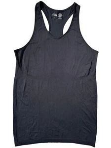 ZYIA Racerback Tank Top Size LARGE Black Activewear Compression Seamless - Picture 1 of 6