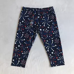No Bo Juniors Multicolor Fireworks Elastic Waist Capri Leggings Size XL (15-17) - Picture 1 of 12