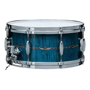 Tama Star Maple Snare Drum 14" x 5.5" - Ocean Blue Curly Maple/Chrom HW - Picture 1 of 1