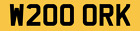 Cherished Number Plate Registration W200 Ork Car Reg Work Working Works Worker