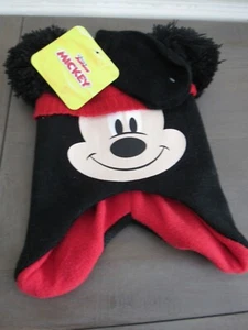 Disney Junior Baby Mickey Mouse Red & Black 2PC Hat Mitten Set - Brand New! - Picture 1 of 3