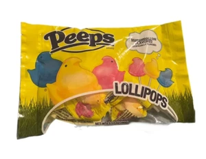 Peeps 3.17 oz MARSHMALLOW Flavored Lollipops 12-Pops Suckers Chicks *BB 11/2025* - Picture 1 of 2