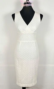 🌿 Romantisches Designer Kleid Marc Cain Etuikleid weiß feminin NEU N1 🌿 - Bild 1 von 8