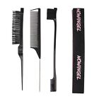 4PCS Hair Styling Brush Set, Teasing Hair Brush, Rat Tail Comb, Dual Edge Bru...