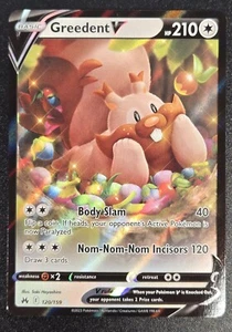 Greedent V 120/159 Crown Zenith Holo NM Pokemon TCG - Picture 1 of 2