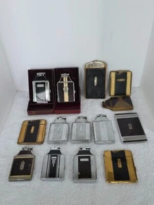 VINTAGE RONSON CIGARETTE LIGHTER/CASE COMBO LOT OF 16 - PARTS OR REPAIR - Picture 1 of 24