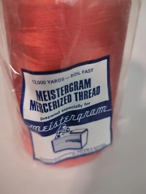 Coats & Clark Red Bittersweet O.N.T. 3 CORD Mercerized Cotton Thread 12,000 Yds - Image 1 of 4