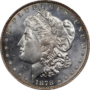 Morgan Silver Dollar 1878 8 Tailfeathers, VAM-21, NGC MS-65 Proof-like! Stunning - Picture 1 of 4