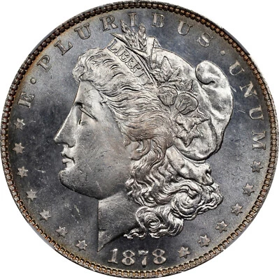 Morgan Silver Dollar 1878 8 Tailfeathers, VAM-21, NGC MS-65 Proof-like! Stunning - Image 1 of 4