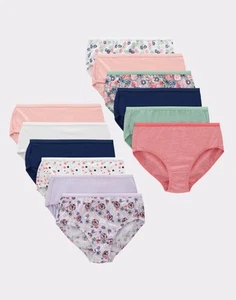 Hanes Girls' Tagless Brief Underwear, 12-Pack - Picture 1 of 4