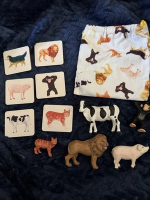 Lovevery Companion Juego Kit Animal Match REEMPLAZO Piezas Bolsa Algodón Orgánico Foto 1 de 2