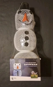 White Snowman Bird Feeder, Solar Hat, 3 Chambers, Hang Anywhere, Winter Snowman - Picture 1 of 3