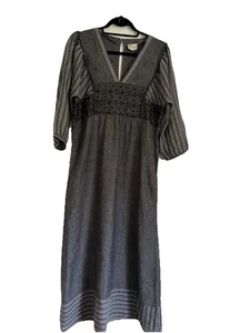 Wrap London Linen Maxi Peasant Style Dress Size 8 - Picture 1 of 10