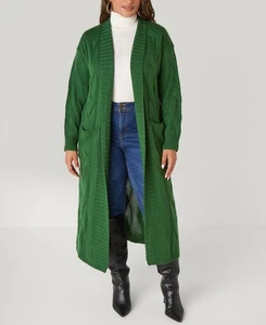 Ashley Stewart Pocketed Cable Knit Duster Sweater Women’s Size 22/24 Brand NEW - Picture 1 of 12