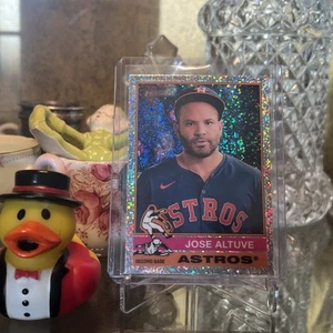 2025 Topps Heritage Jose Altuve Chrome Silver Sparkle Houston Astros #56 - Picture 1 of 2