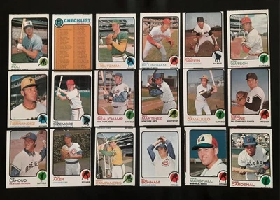 1973 Topps Baseball Cards Miscut Lot 15 Different  - Image 1 of 2