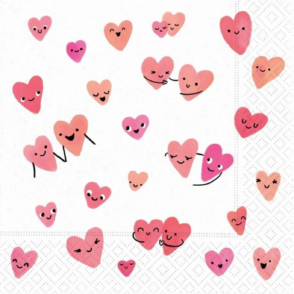 Servilletas de papel 40 CT Día de San Valentín 3 capas tamaño almuerzo diseño Happy Hearts Club Foto 1 de 1