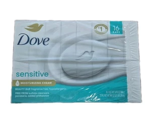 Dove Sensitive Skin Unscented Hypoallergenic Beauty Bar 3.75 oz Pack of 16 - Picture 1 of 2