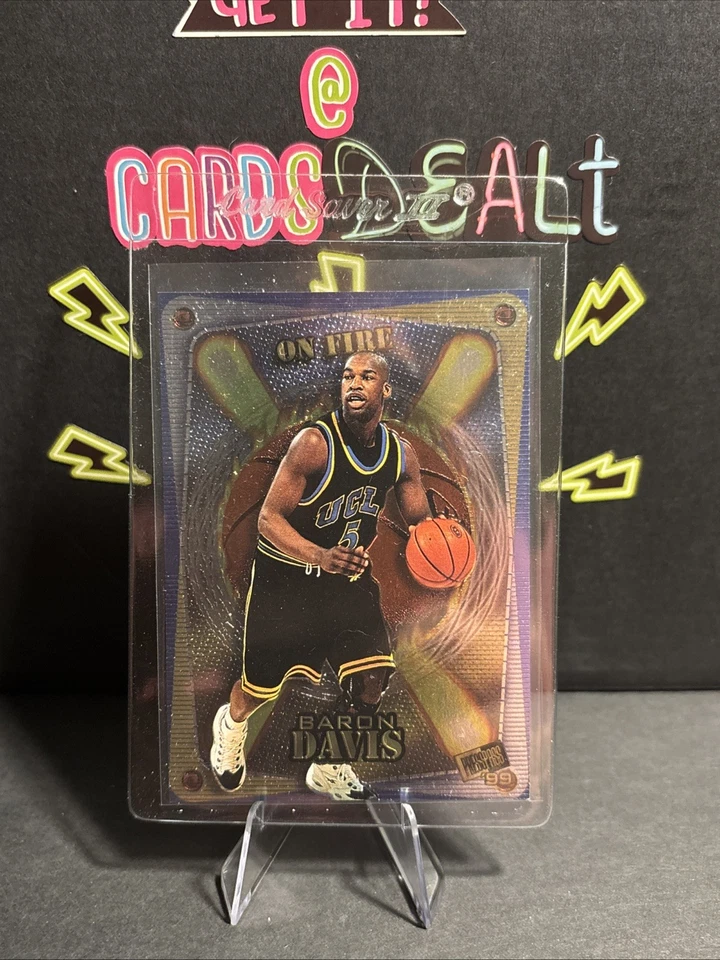 BARON DAVIS 1999 Press Pass - ON FIRE #3 - HORNETS - Image 1 of 2