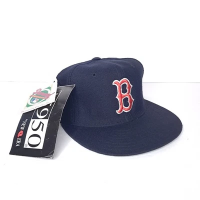 Vintage 90s Boston Red Sox Hat New Era Diamond Pro Model 6 7/8 Wool USA - Image 1 of 4