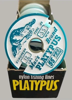 VTG Australian Mac's Brand PLATYPUS, 12LBS, •35MM, 50M Nylon Fishing Line Spools - image 1 of 4