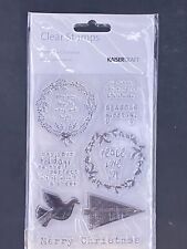 Kaiser Craft Clear Stamps Home for Christmas C5238 Acrylic Wreath New
