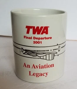 TWA Final Departure 2001, An Aviation Legacy. Coffee Cup. 737 757 767 Boeing - Picture 1 of 4