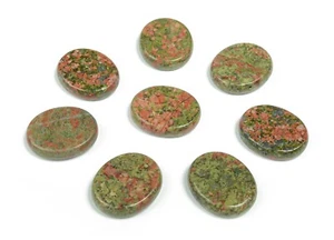 Unakite Oval Both Side Flatback 5 Pcs 10x14mm - 20x25mm Natural Loose Gemstone - Picture 1 of 6