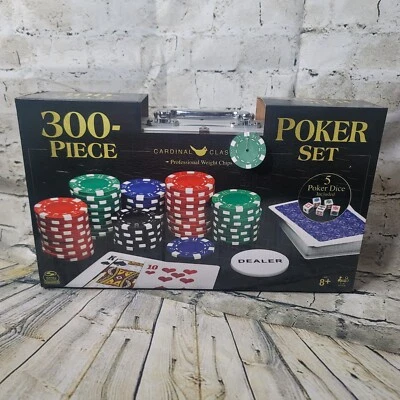 300 Piece Poker Set Aluminum Carrying Case & Professional Weight Chips & Dice - Image 1 of 4