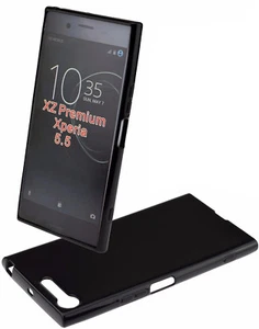 Coque Étui en Silicone Sac Noir Téléphone Portable pour Sony Xperia Xz Premium - Photo 1/5
