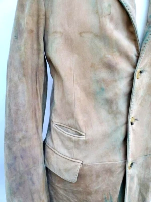 Blazer Chaqueta Deportiva Colección Ralph Lauren Gamuza Marrón Beige Gris Tostado Verde 42L Foto 1 de 4