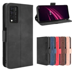 Separable Card Slot Leather Wallet Stand phone Case For T-Mobile REVVL V+ 5G - Picture 1 of 35