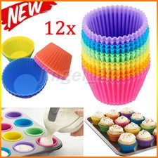 12 pz custodie per cupcake tazza in silicone muffin al cioccolato stampo per biscotti tazza da forno
