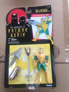 Batman Animated Adventures of Batman & Robin Ra’s Al Ghul Figure 1995 Kenner MOC - Picture 1 of 2