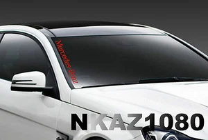 Mercedes Benz windshield Vinyl Decal Sport car Racing sticker emblem logo RED - Foto 1 di 1