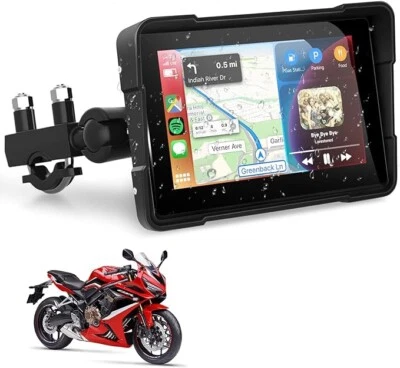 Podofo Schermo Carplay Wireless per Moto CarPlay Portatile e Android Auto No GPS - Immagine 1 di 4