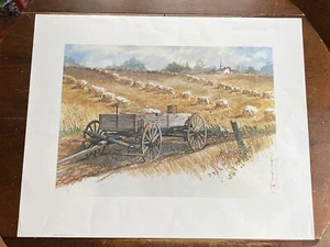 Vintage Homer Owen Hacker Fine Art Print Landscape Signed Numbered Ohio - Picture 1 of 11