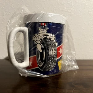 Taza de café de plástico Michelin Man Thermo-Serv 1975 nueva 12 oz neumáticos EE. UU. taza vintage - Imagen 1 de 6