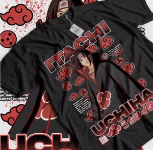 Naruto Itachi Uchiha T-shirt Pain Akatsuki Horror Anime Gift T-shirt All Size - Picture 1 of 7