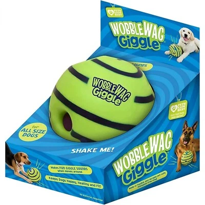 Wobble Wag Giggle Leuchtball interaktives Hundespielzeug Spaß Kichern Geräusche